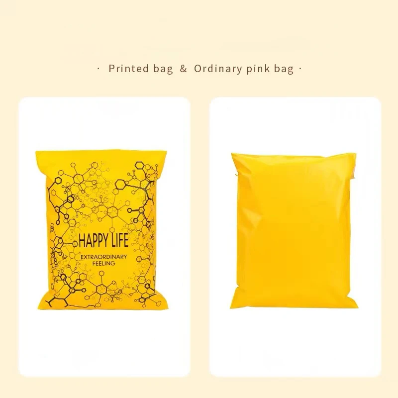 50Pcs Plastic Envelope Mailing Bag Yellow Poly Waterproof Storage Bag Self Adhesive Seal Postal Poly Mailer Packaging Bag