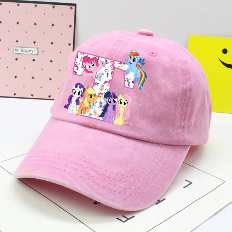 Topi Bisbol My Little Ponys Topi Matahari A-Z Huruf Unicorn Anime Wanita Hadiah Tutup Kepala Retro Dewasa Sunbonnet Perjalanan Olahraga Luar Ruangan Baru
