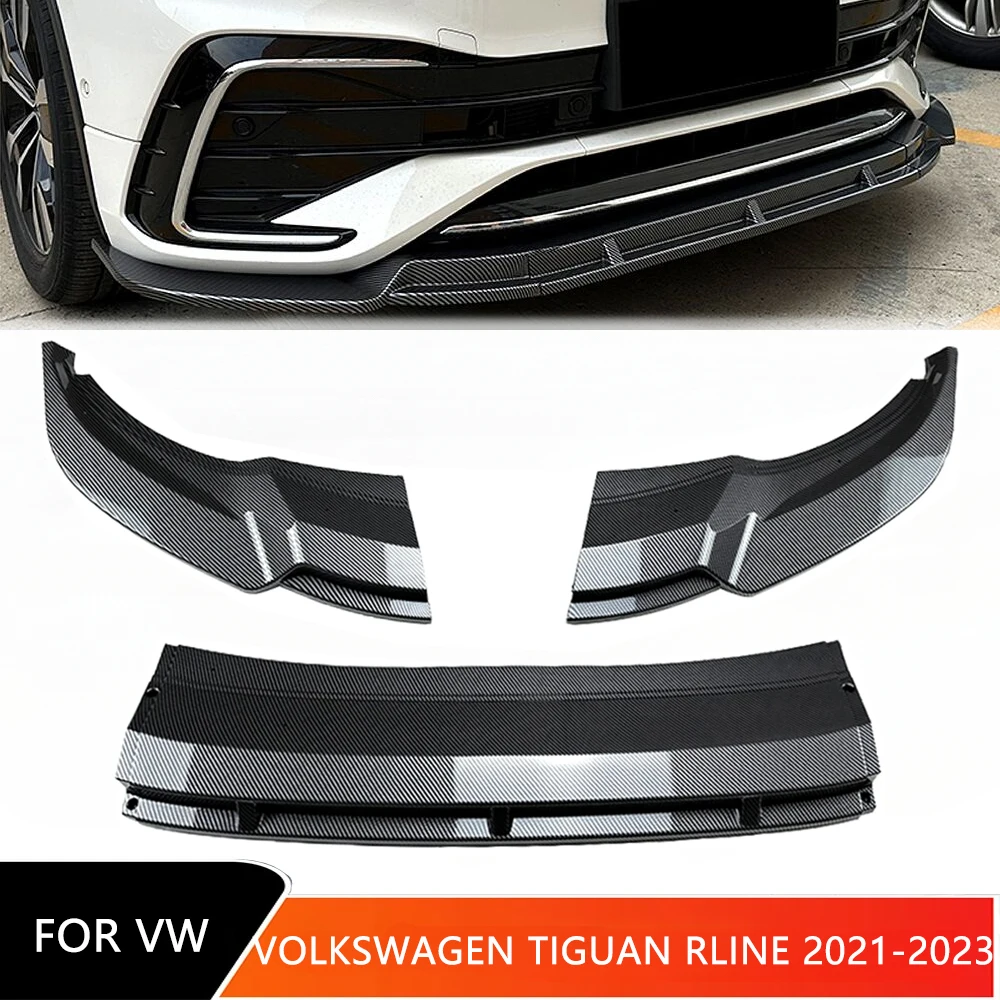 Front Bumper Spoiler Canard Lip Splitter Diffuser Lower Tuning Guard Body Kit for Volkswagen VW Tiguan Rline 2021 2022 2023 2014