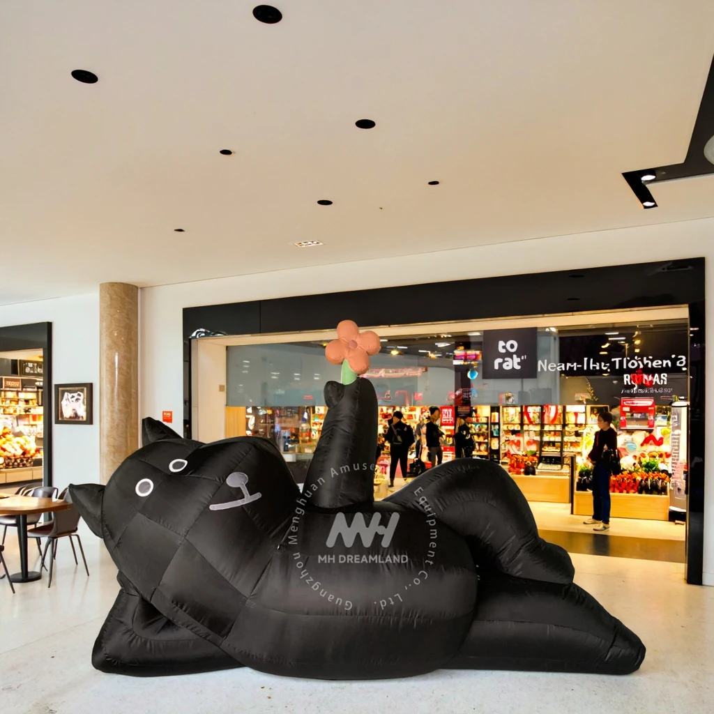 

Commercial MH Dreamland AD1 Inflatable Black Cat Cartoon Toys Customized Color & Logo Outdoor Advertising Decoration