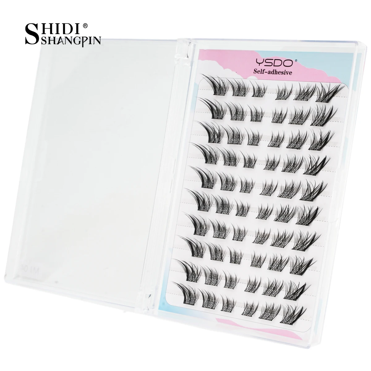Selbstklebende Wimpern zum Selbermachen, falsche Wimperncluster, kostenloser Kleber, Anime, flauschig, natürlich, weich, künstliche Cils, Mix-Stile, koreanisches Make-up, einfach zu tragen