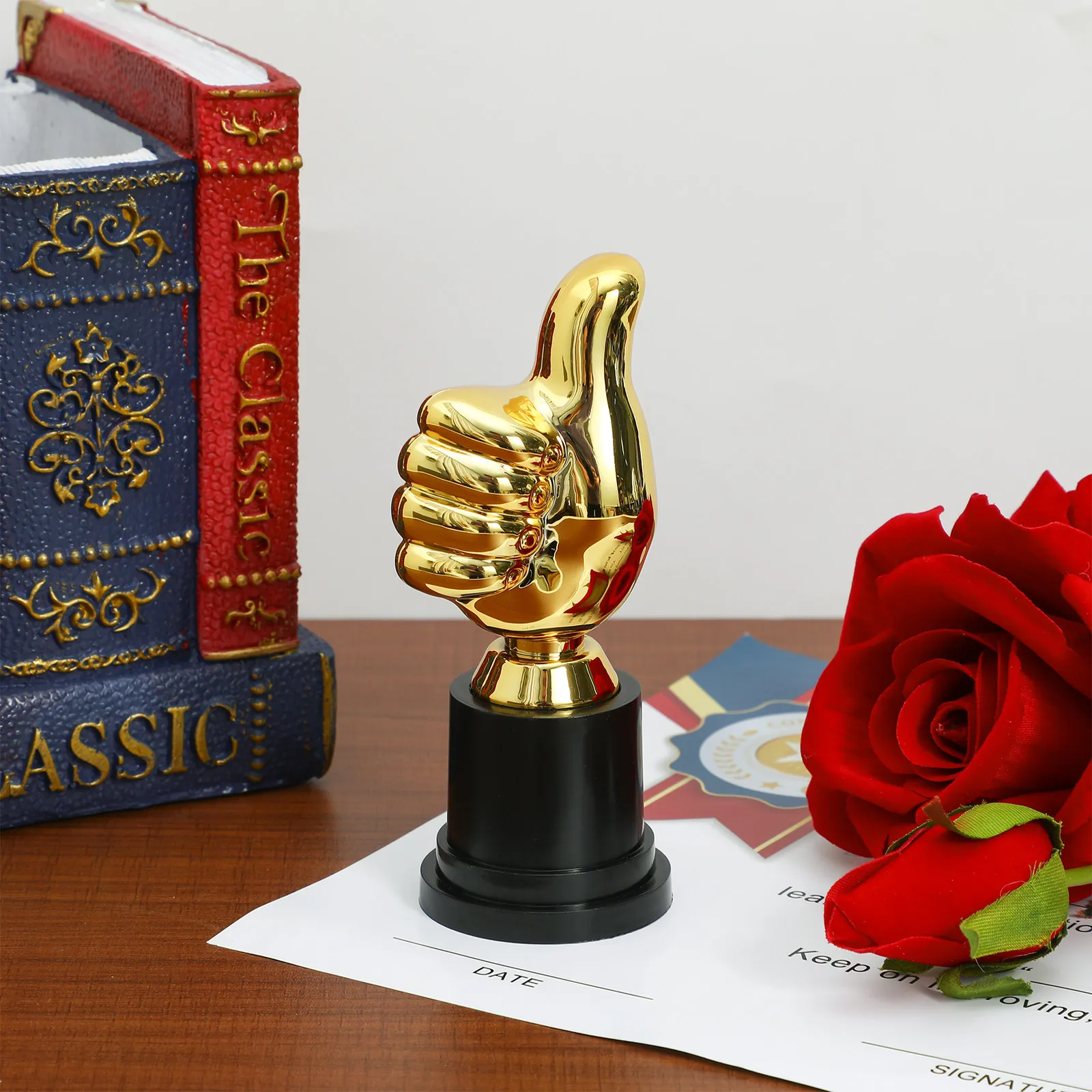 Vivid Exquisite Thumb Trophy for Competitions Classroom Supplies Track and Field Days Sports Banquets Decorative Trophy Cup