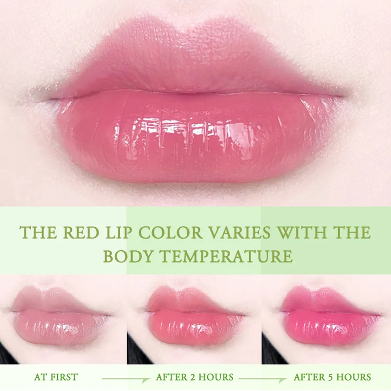 Lápiz labial de Aloe Vera que cambia de Color, resistente al agua, hidratante Natural, bálsamo labial nutritivo de larga duración, maquillaje de labios cosmético