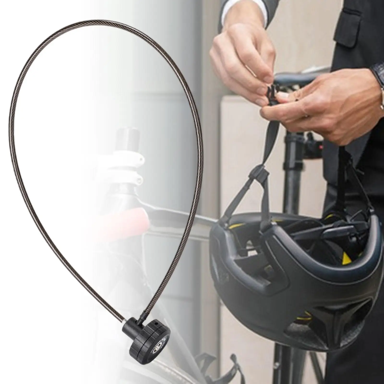 

Велосипедный тросовый замок Общая длина 25 дюймов Замок безопасности Легкий велосипедный цепной замок