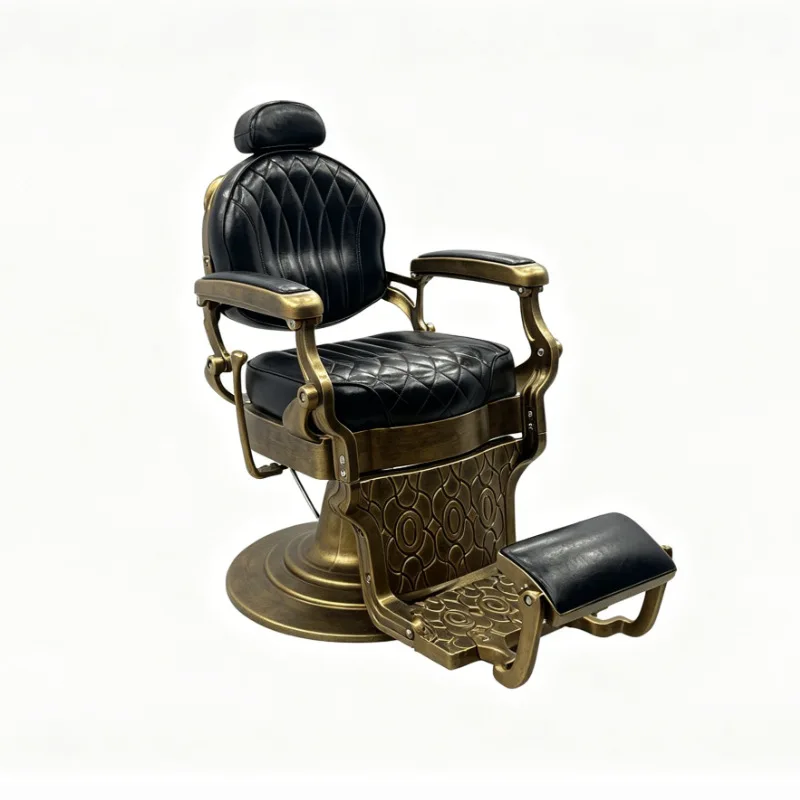 LH high-end salon oil head chair retro barber chair hair salon special rotatable lift