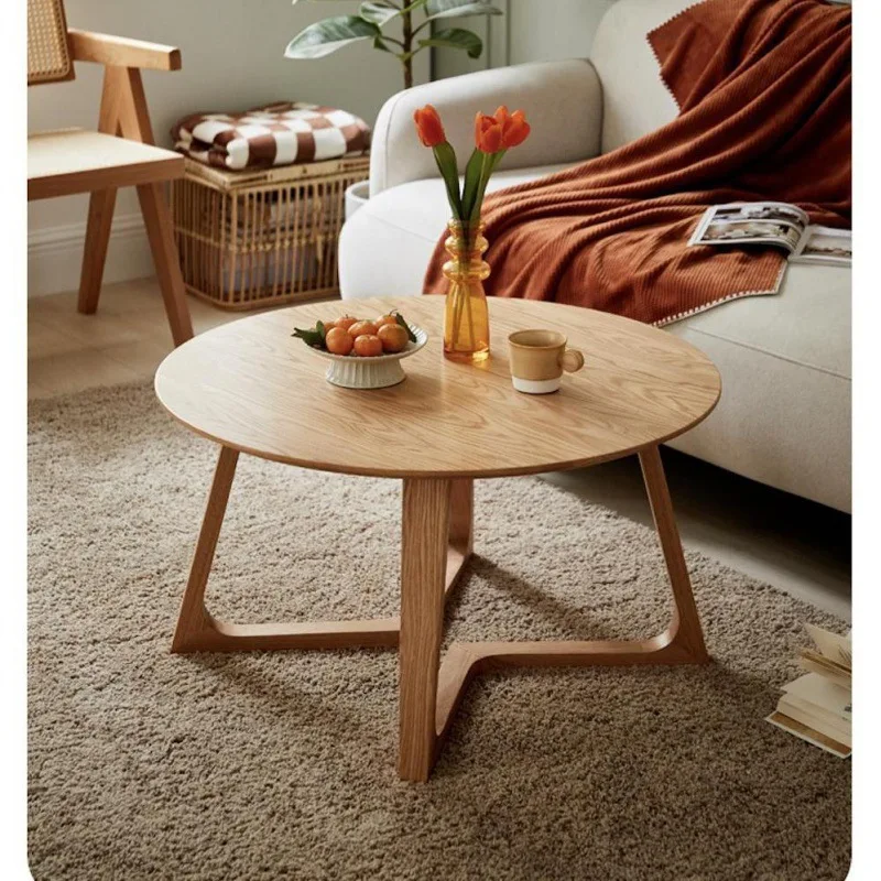 Home B & B Nordic coffee table combination table Living room simple round Japanese small coffee table