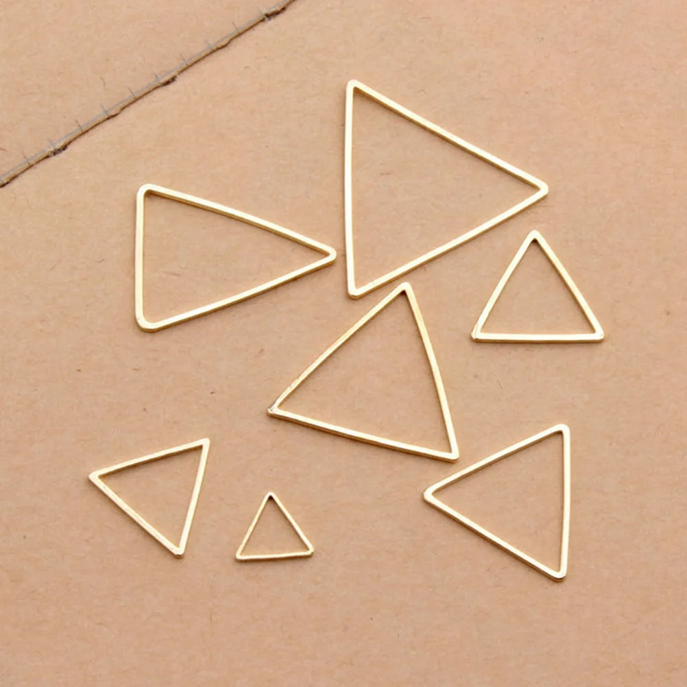 

60pcs Triangle Earring Pendant Charm Lightweight Alloy DIY Materials Bracelets Necklace Accessory Girls Jewelry Making