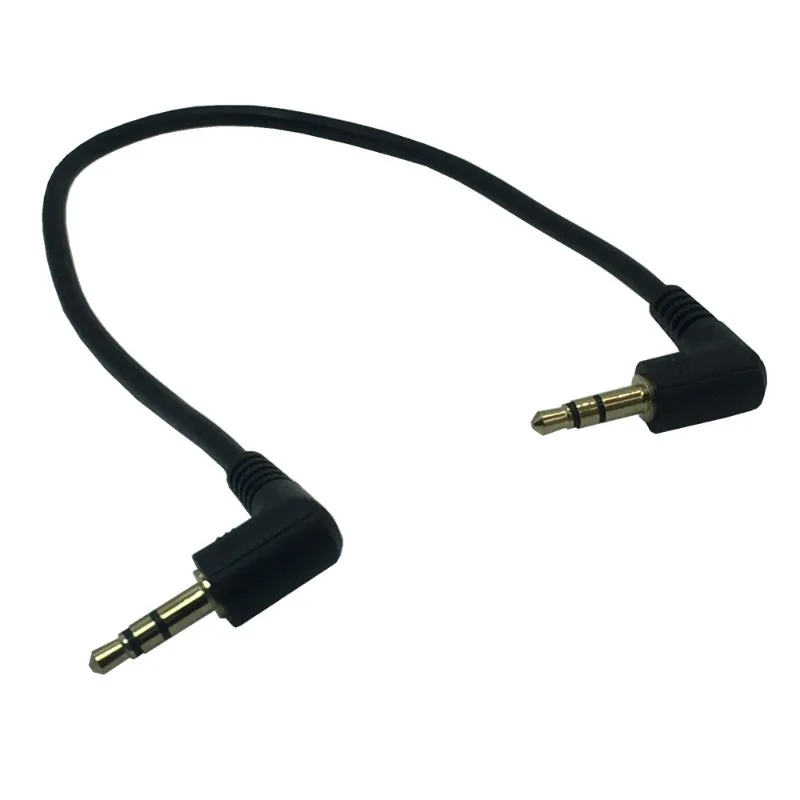 3.5mm w kształcie L 90 stopni z męskiego na męskie przedłużacz słuchawkowy Audio przystosowuje się do telefonu komórkowego MP3 w samochodzie 0.25M