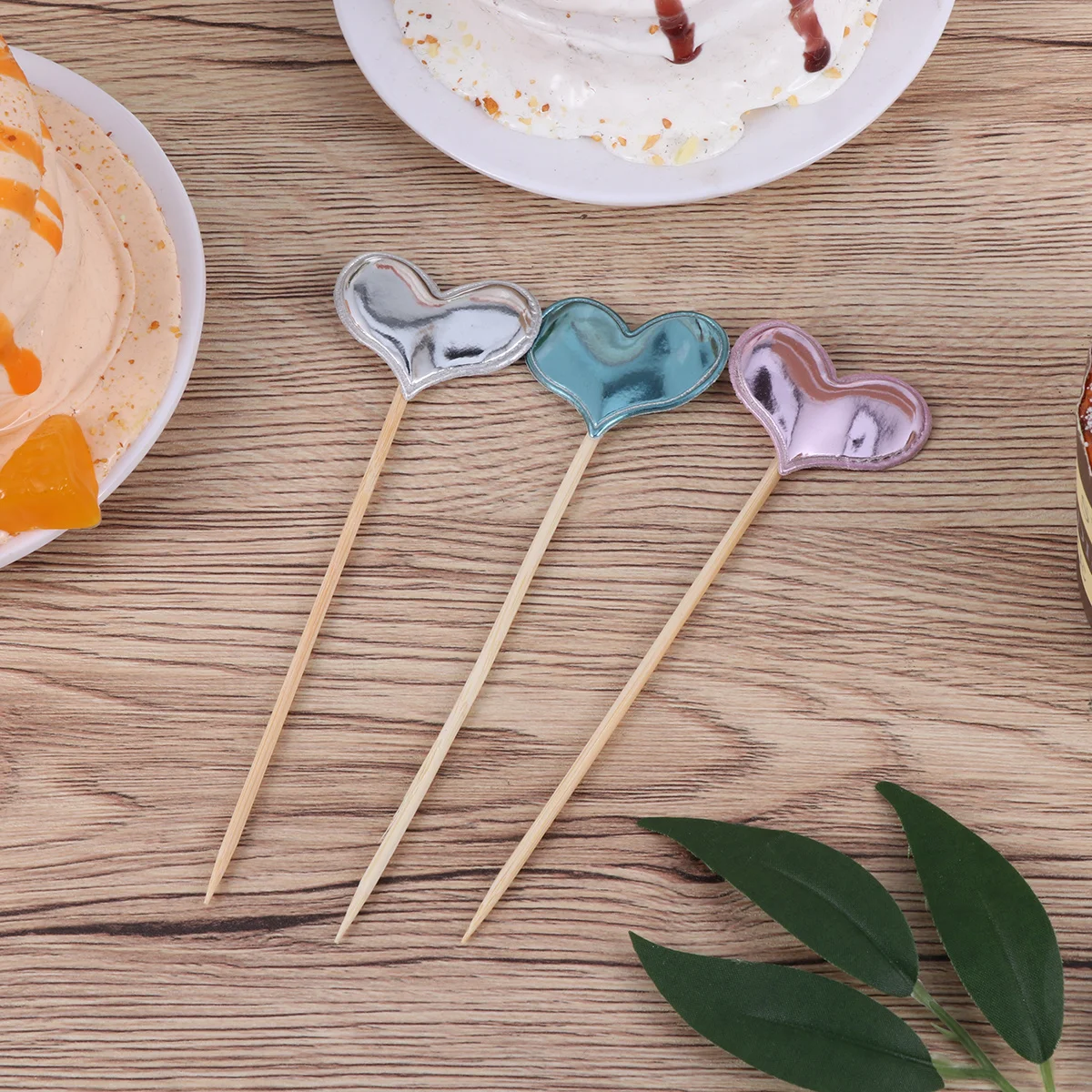 

50Pcs Adorable Heart Cake Decorations Functional Picks for Cupcakes Cakes Ice Cream Snacks Great for Celebrations and Gatherings