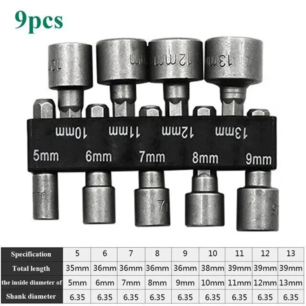 

Set Screwdriver Bits Auto Parts DIY Home Nut Repairing Screwdriver Sleeve Bit Woodworking Long Lasting Practical