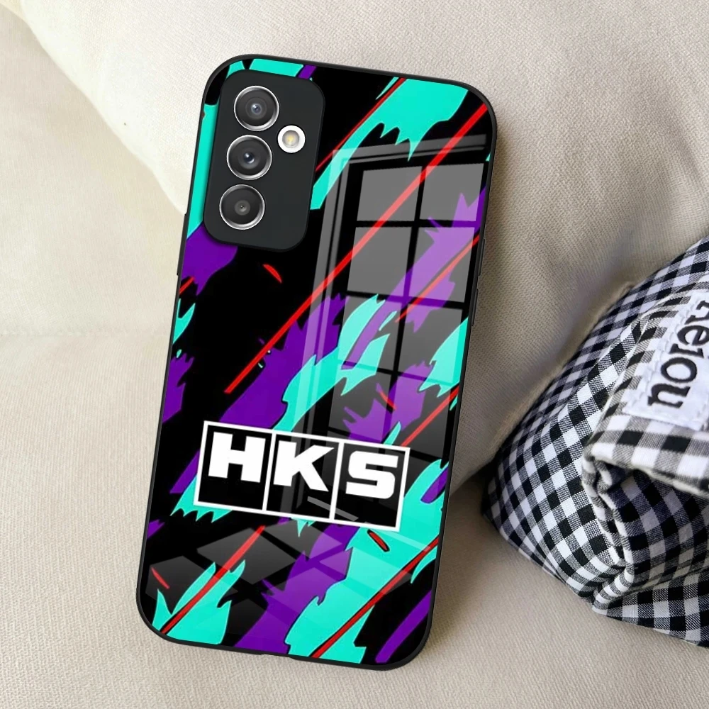 Sports Car HKS JDM Phone Case For Samsung S24 Ultra S25 S23 S22 S20 Fe S21 Plus A16 A54 A34 A24 A53 Glass Cover