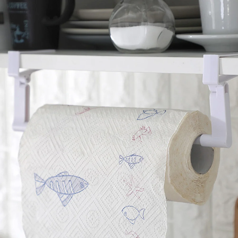 

PP Plastic Single Rod Multifunctional Nail-Free Ceiling Buckle Towel Storage Rack Hanging Hanger Kitchen Bathroom White