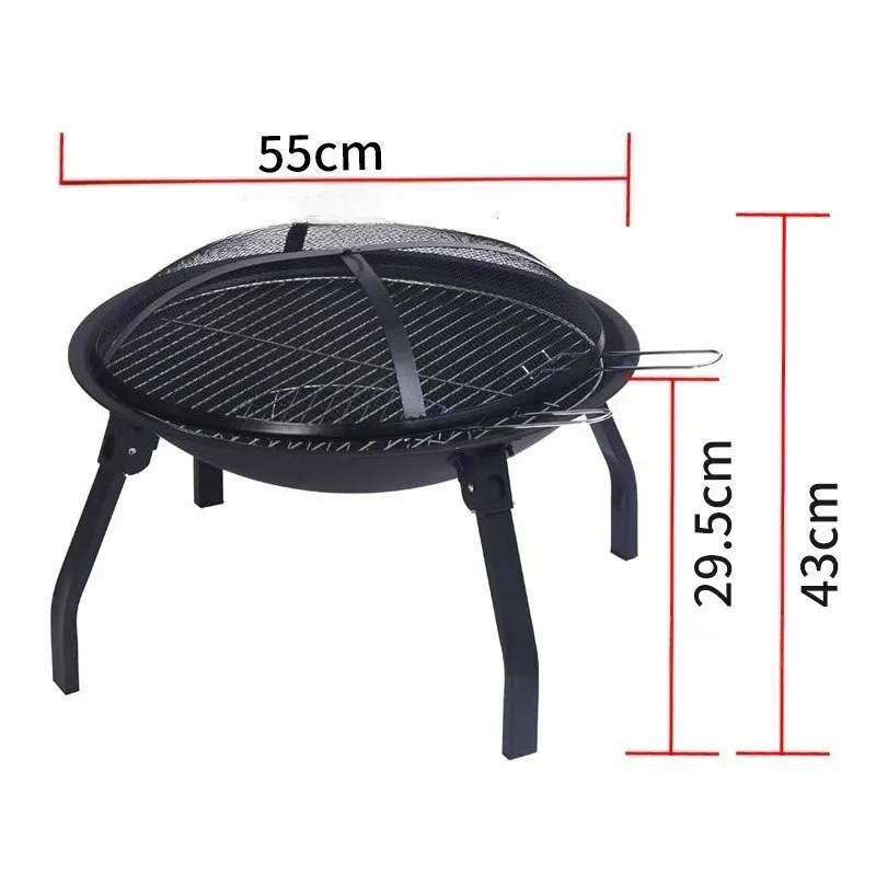 Furnace Making Tea Outdoor Courtyard Folding Barbecue Grill Portable Brazier Carbon Grill Household Indoor Heating Stove Bonfire