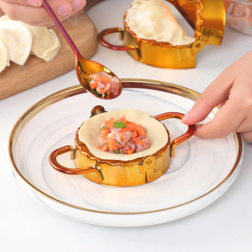 Dumpling Mold Press 304 Stainless Steel Large Eco-Friendly Dumpling Mould Maker Clip Food Grade Material Kitchen Dumpling Tools