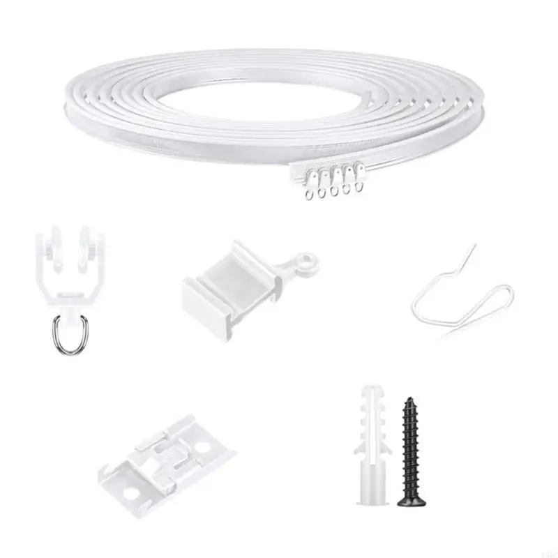  Quiet Curtain Track 5/10/20M Bendable Ceiling Rails Kits for Living Room Bedroom