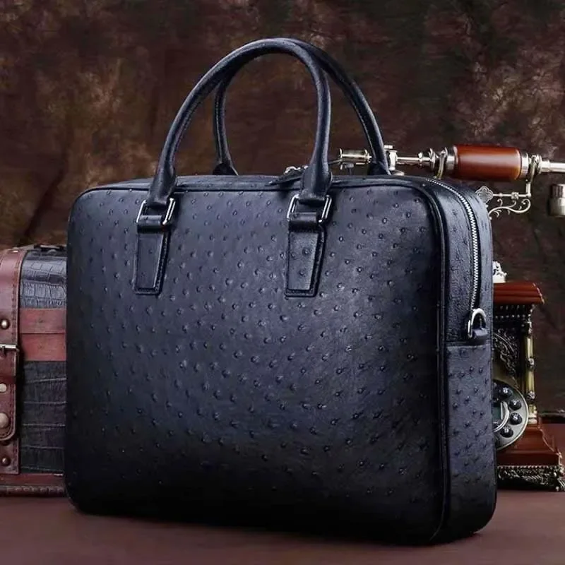 

ourui new male men briefcase large capacity Men's handbags men ostrich bag