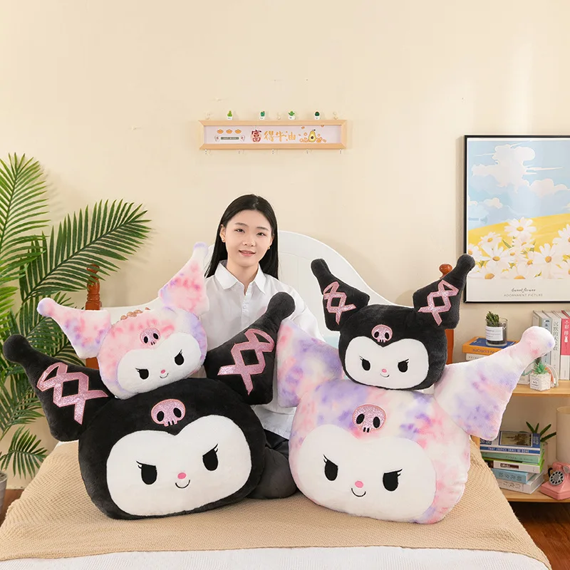 Sanrio 70 cm Kuromi Knuffel Zacht Knuffelkussen Knuffels voor Kinderen Verjaardag Kerstcadeau Schattig Kantoorkussen Pop Sofa Decor
