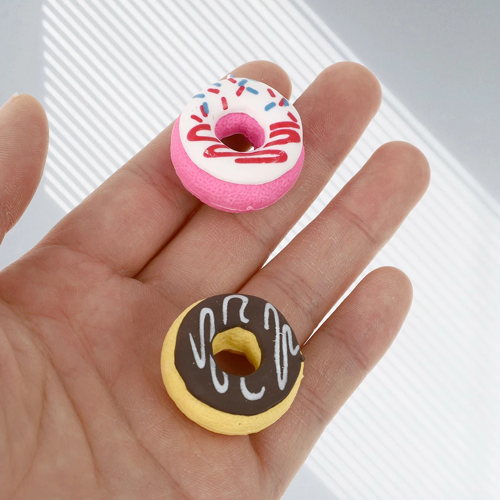 

24 Pcs Donut Shaped Erasers Mini Rubber Student Supplies Cute Kids Toy Plastic School Accessories Bulk Pencil Eraser Cartoon