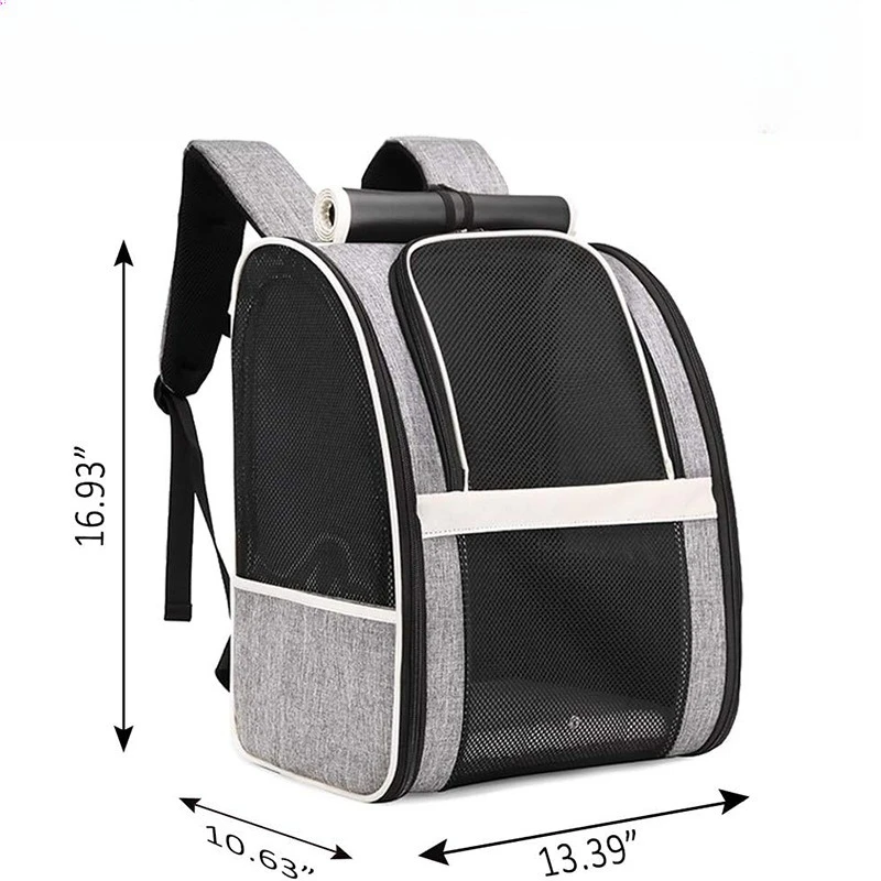 Pet bag backpack for going out portable space capsule with foldable mesh window breathable travel bag
