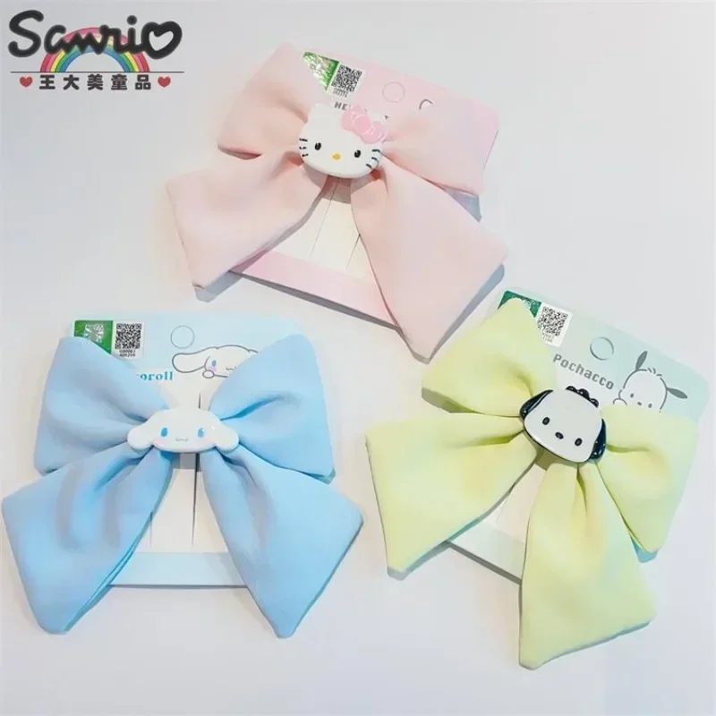 

Hello Kitty Baby Girl Bows Hair Clip Sanrio Hairclips Kawaii Hair Accessories Headbands Ties Fashion Hairties Kuromi Girls Fall