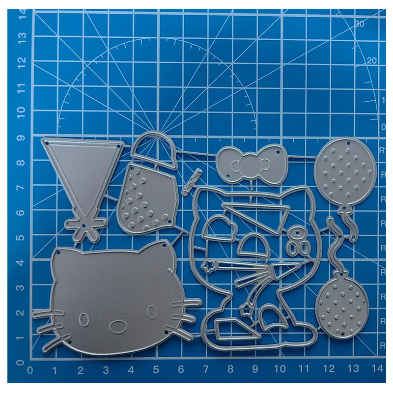 2024 Nieuwe Schattige Kat Metal Cutting Dies Cutter Stencils Scrapbooking Decoratieve Embossing Fotoalbum Decor Kaart Maken Diy Ambachten