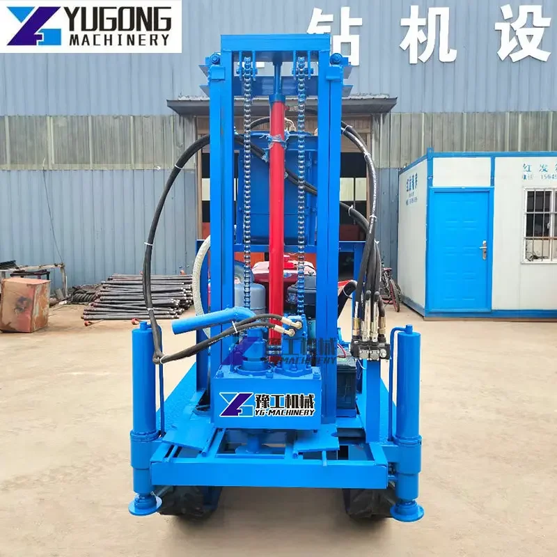 150m Crawler Type Hydraulic Deep Borehole Water Well Drilling Rig for Sale Portable Diesel Water Well Drilling Rig