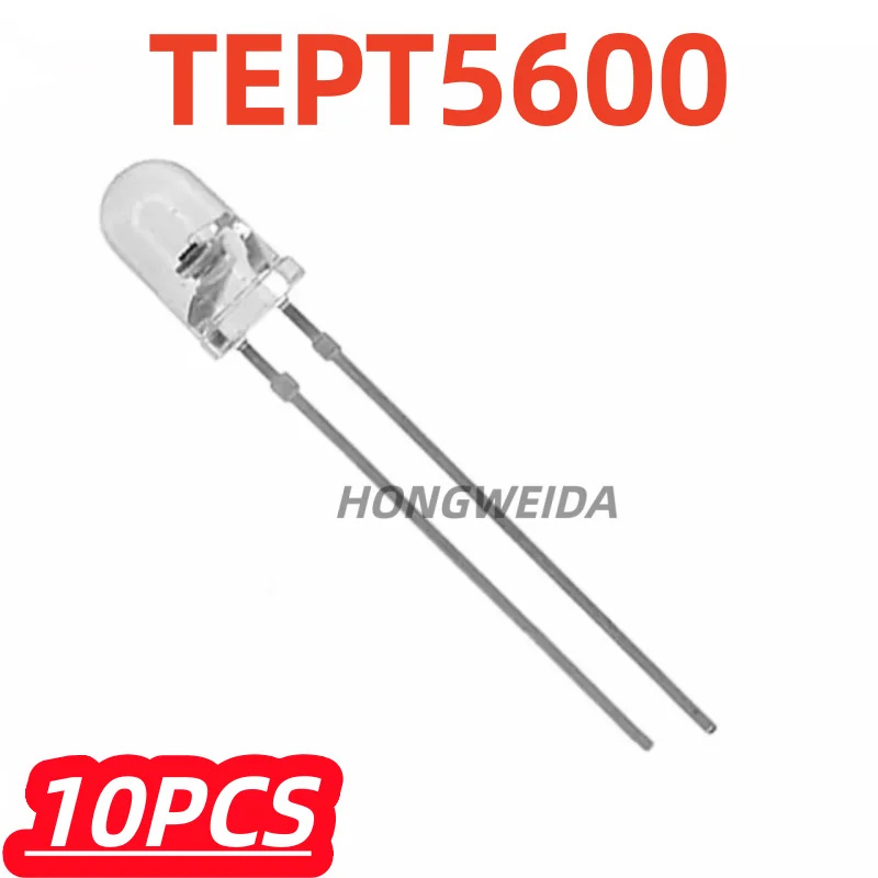 10 шт./лот, 100% новый датчик окружающего освещения TEPT5600, длина волны 5 мм, 50 нм, 440-800 нм, половинный угол ±20°. °   Оригинал