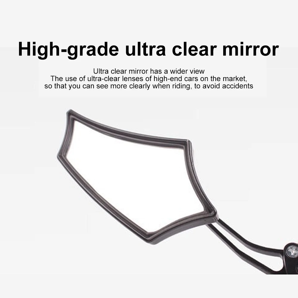 1 Pair Motorcycle Rearview Mirror Adjustable Rotating Aluminum Alloy Handlebar Mount Rear View Mirrors for Scooter Motorcycle