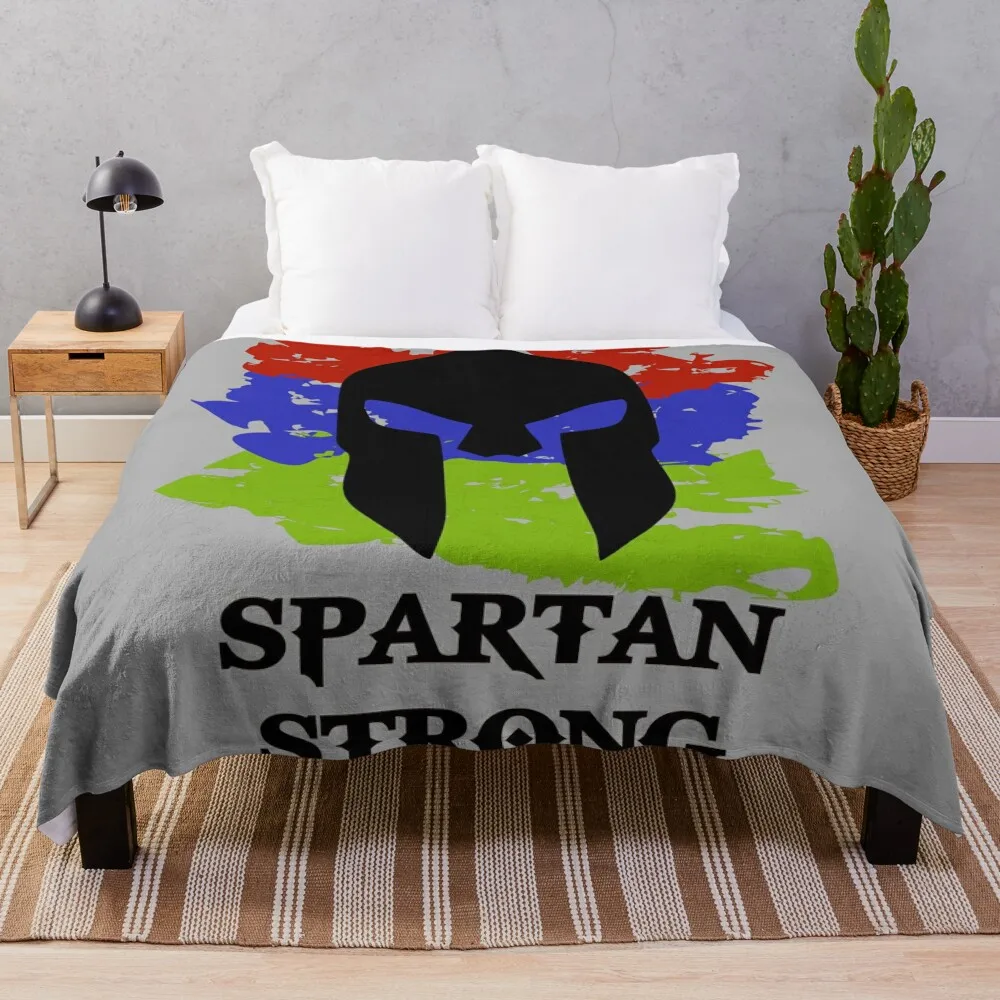 

Spartan Strong Throw Blanket blankets ands Sleeping Bag Blankets