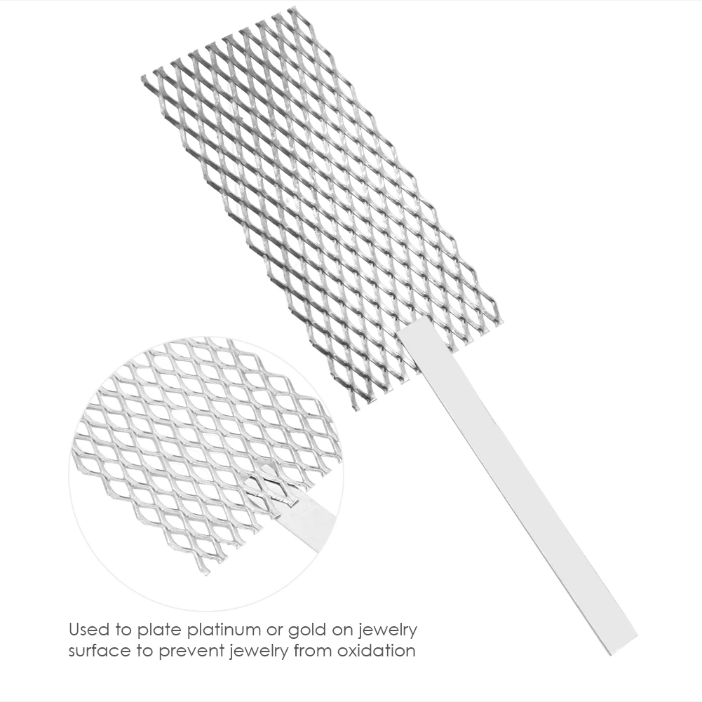 Titanium Mesh Platinized Titanium Anode Rhodium Jewelry Plating Plater Tool Mesh With Handle Platinized Titanium Mesh