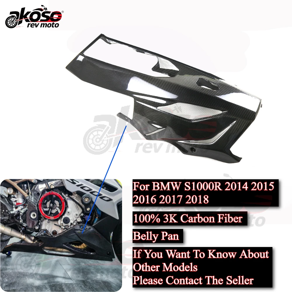 

Belly Pan Real 3k Carbon Fiber Lower Fairing Panel Cover Motorcycle Accessories Parts For BMW S1000R 2014 2015 2016 2017 2018