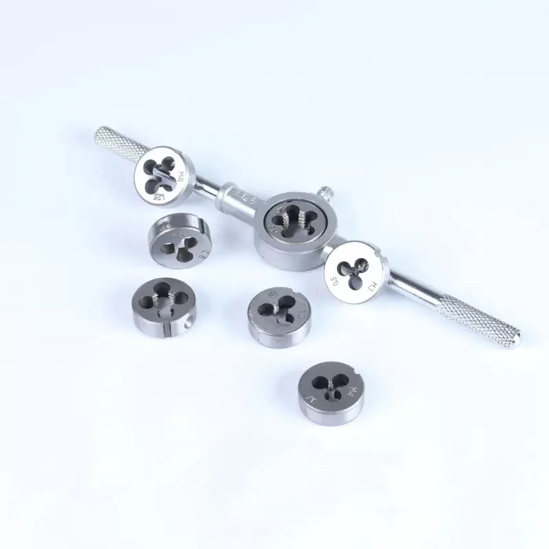 8-12pcs/set Multifunction NC Screw Tap & Die Set External Thread Cutting Tapping Hand Tool Kit with M6 M7 M8 M10 M12 Taps