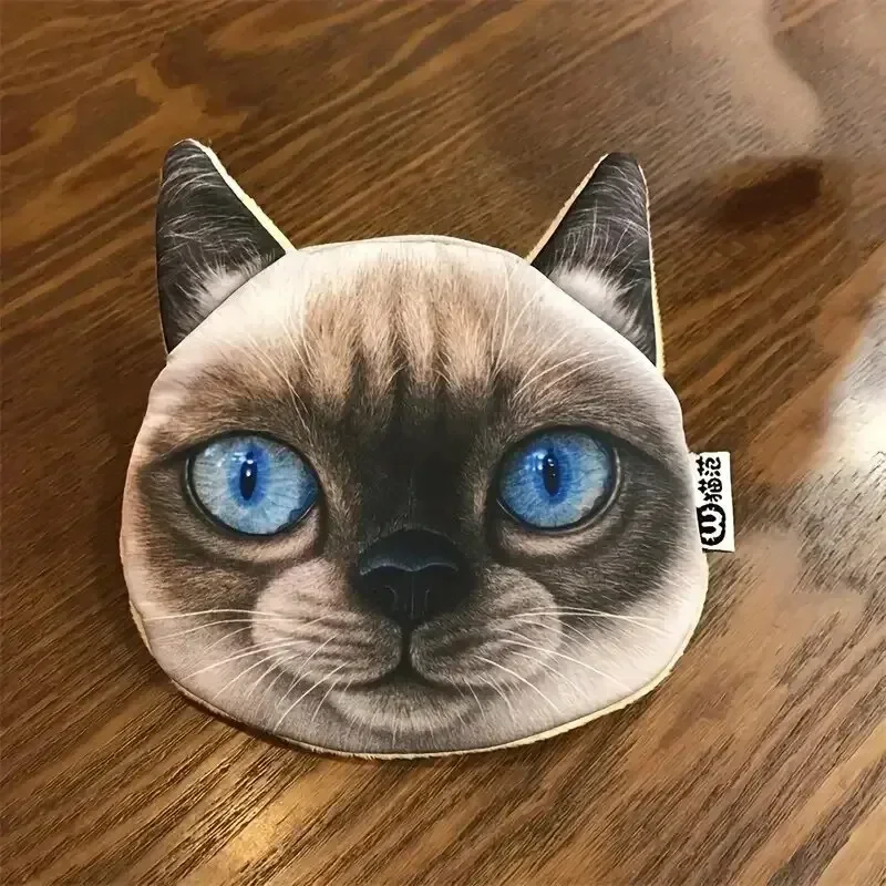 Niedliche Cartoon-Katze, Plüsch-Geldbörse, Tier-Katzen-Münztasche, süße Geldbörse, Snack, lustige Aufbewahrungstasche – Detail 3