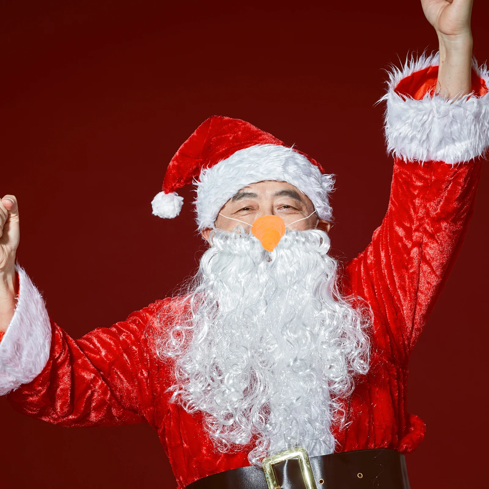 

5pcs Carrot Nose Props Vinyl Clown Witch Costume Accessory For Cosplay Party Carnival Snowman Decoration Dress Up Reusable