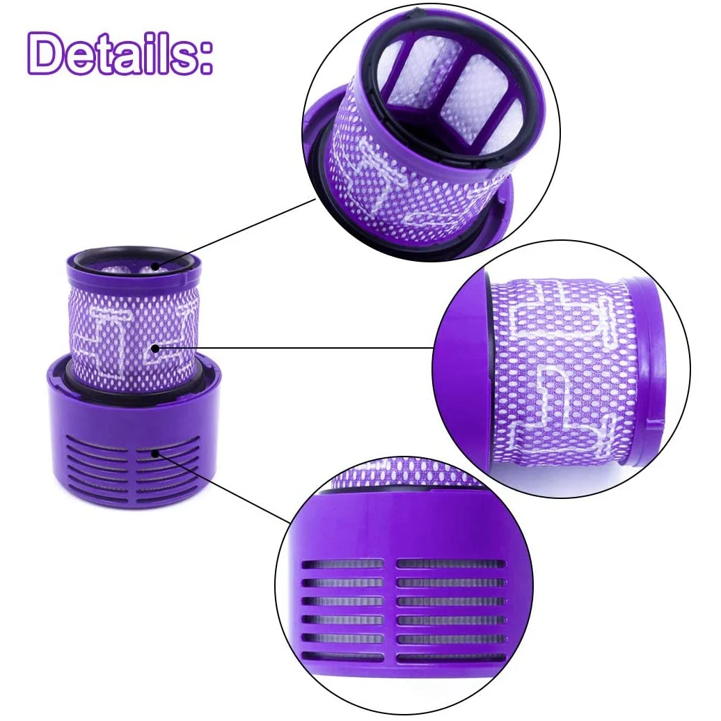 Lot de 3 HEPA de remplacement V10 Pound pour Dyson V10 SV12, pièce n ° 969082, lavable et réutilisable
