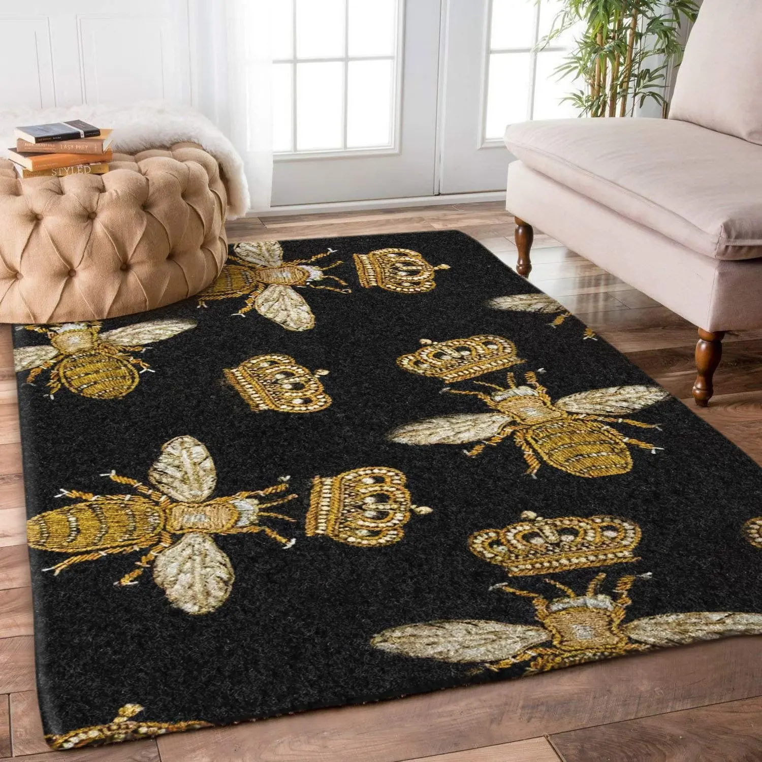 

Bee Area Rug 3D All Over Printed Non-slip Mat Dining Room Living Room Soft Bedroom Carpet 01