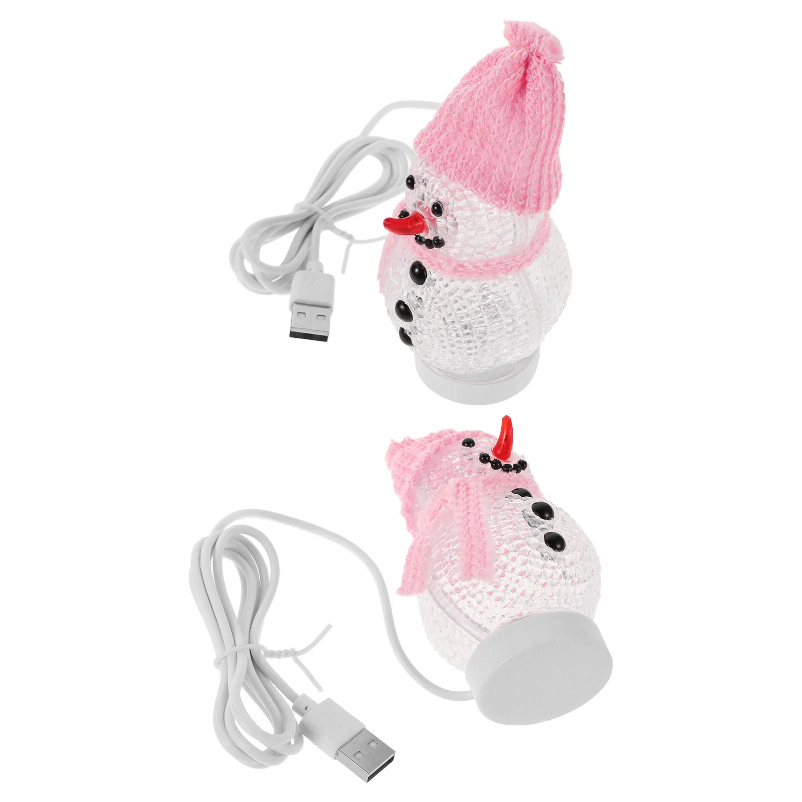 2 قطعة قبعة ثلج الوردي Led عيد الميلاد مصباح ليد الجدول مصباح لغرفة النوم زينة عيد الميلاد المنزل سطح المكتب مصباح السرير الخفيفة