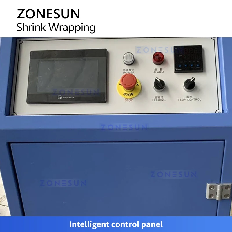 ZONESUN ZS-SPL8 Automatic L-Type Heat Shrink Packaging Machine Film Sealing Equipment Three Stage Auto Feeding