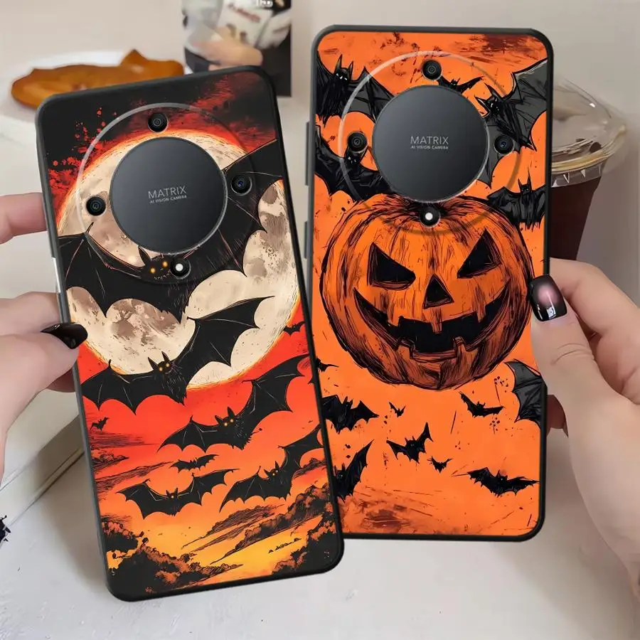 حافظة لهاتف Honor 8X X7 X7a X9a 70 90 Lite X9c X8 X9 غطاء هاتف خلفي ناعم موضة أشباح الهالوين الوحشية