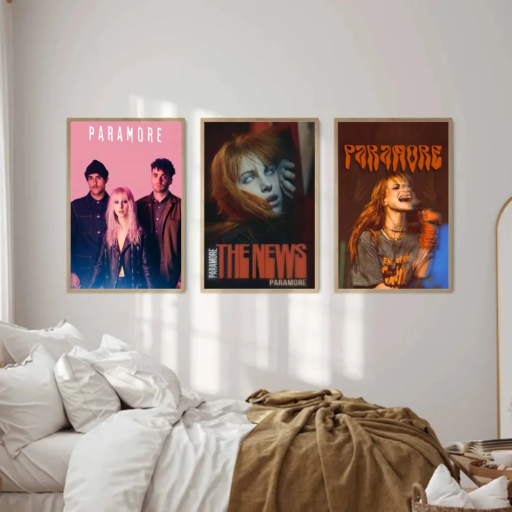 Singer Paramore Anime Posters Sticky Whitepaper Sticker DIY Room Bar Cafe Kawaii Room Decor