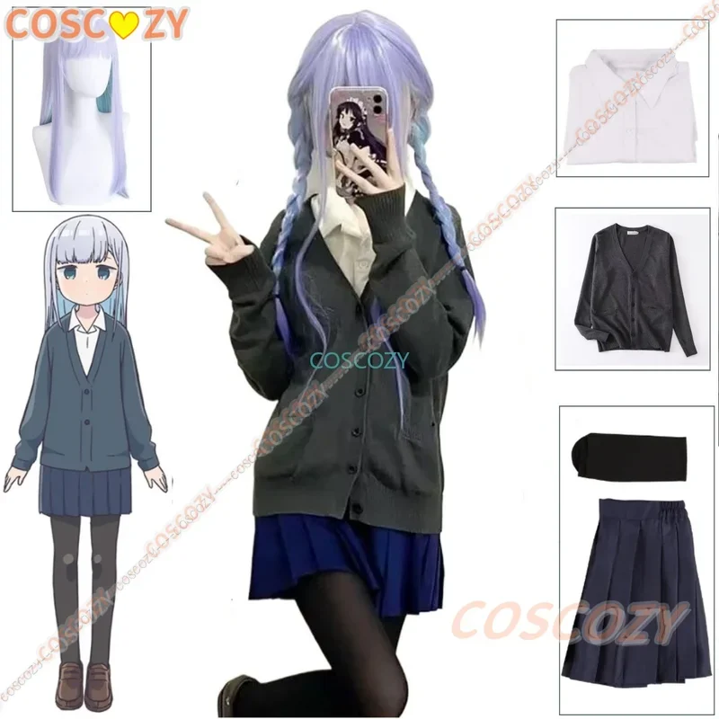 Aharen-san Wa Hakarenai Reina Aharen Cosplay Costume School Uniform Women Outfit Skirt Blouse Suit Halloween Costume Wig Outfit