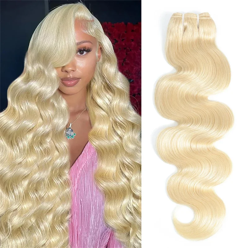 Blonde Human Hair 1 Bundles Brazilian Straight Hair Bundles 100% Human Hair Virgin Bundles Human Hair Extensions Weave 613 Color