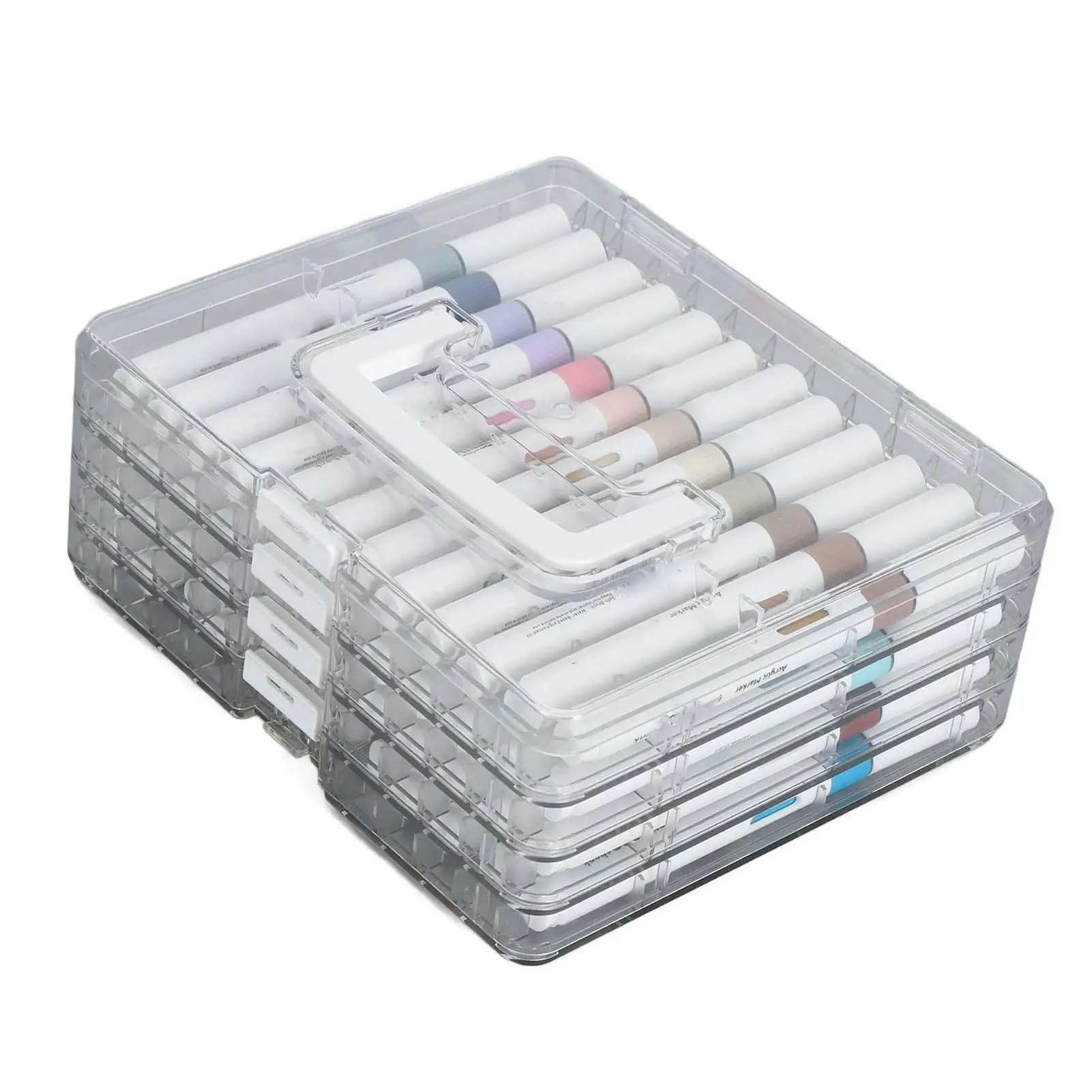 Acrylic Markers Set Soft Tip Direct Liquid Paint Pens 48 Colors Art Supplies with Storage Box