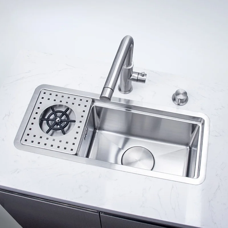 

304 Stainless Steel with High Pressure Cup Washer, Bar Counter Sink, Small Single Sink