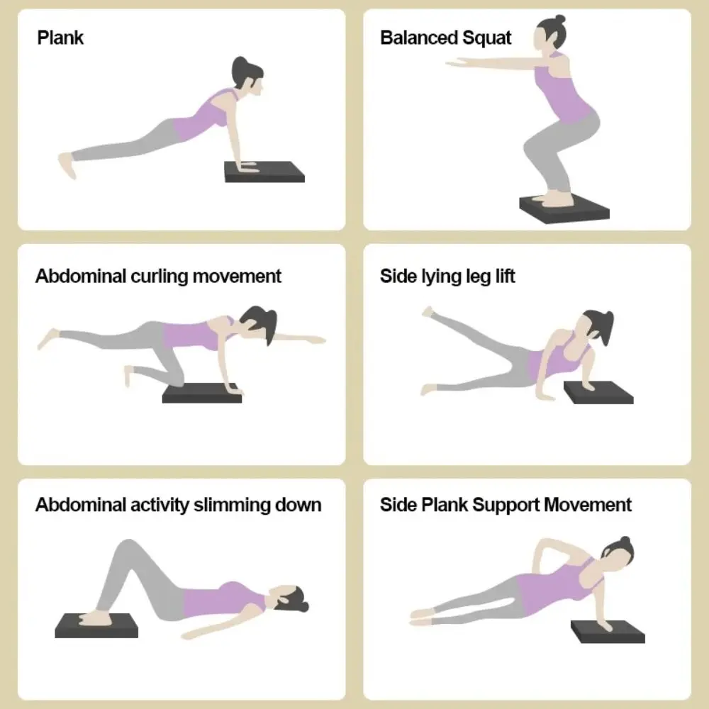 NBR وسادة التوازن وسادة الركوع عالية الكثافة اليوغا TPE حصيرة اليوغا وسادة اللياقة البدنية مجلس دعم التوازن وسادة دائم #4
