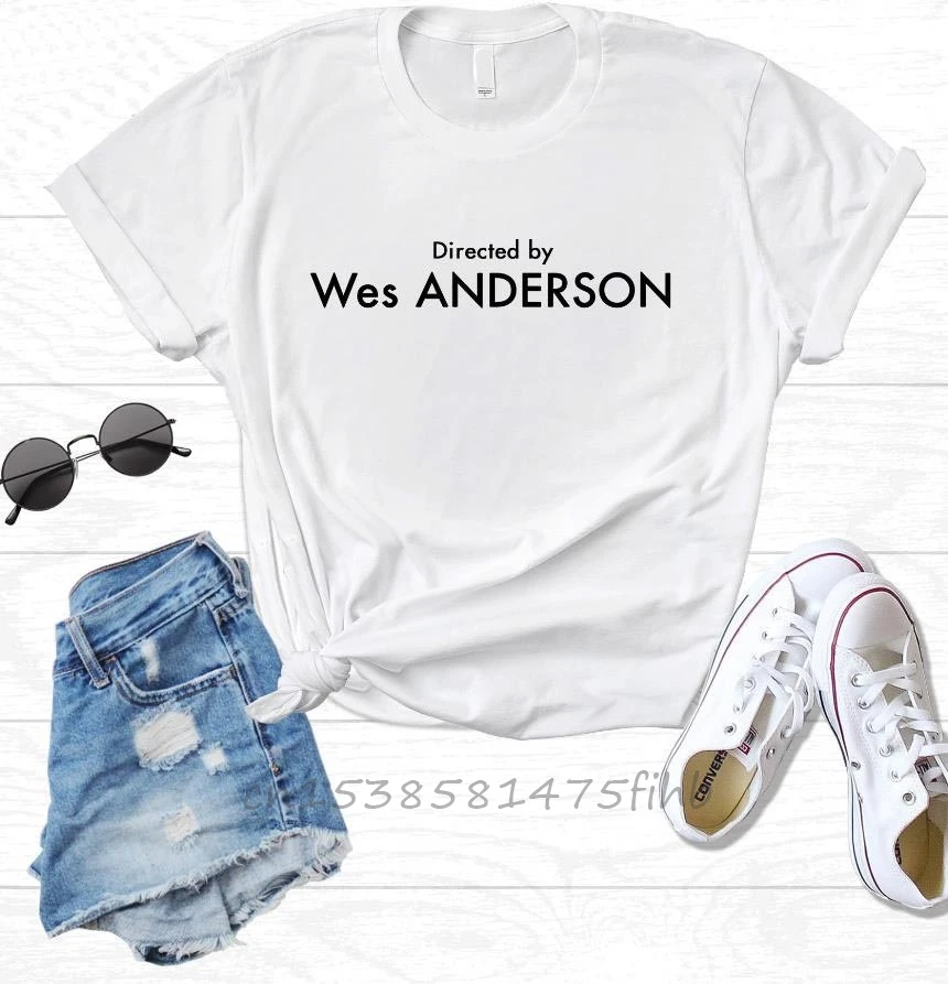 Directed By Wes Anderson Print Women Tshirt No Fade Premium T Shirt For Lady Girl Woman T-Shirts Graphic Top Tee Customize Ins