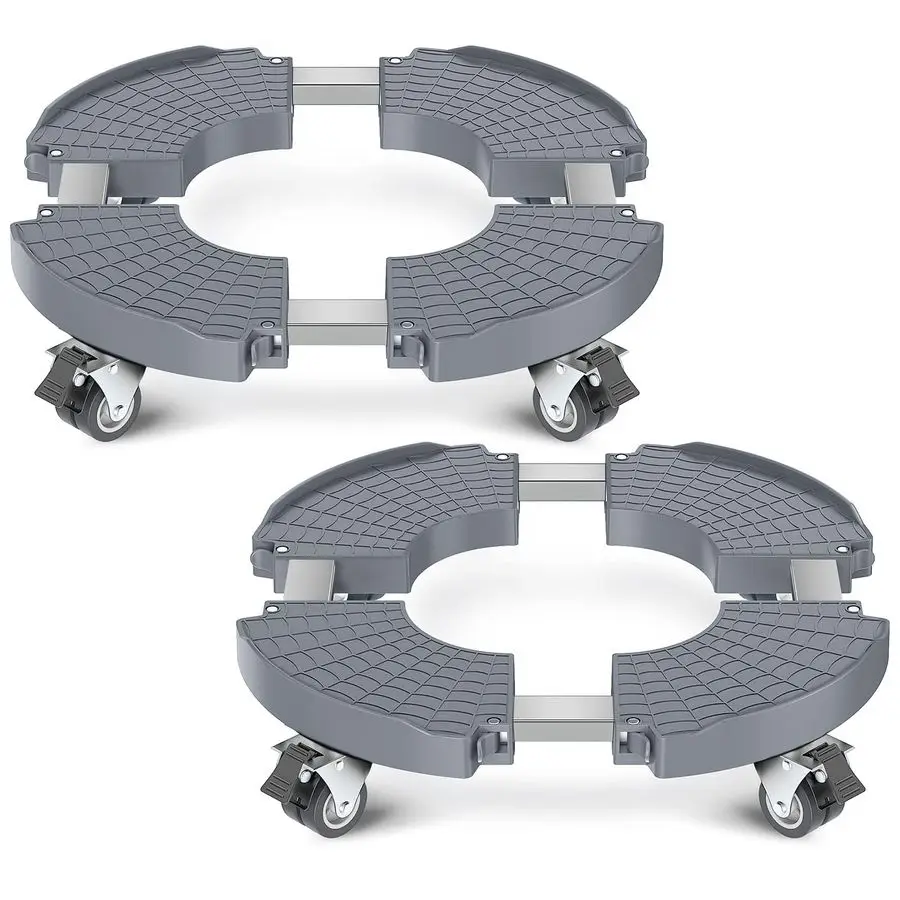 

Plant Caddy with Wheels, 2 Pack Adjustable 1521 Inch Rolling Planter Base Indoor Outdoor Large Plant Rollers Cart Dolly with Cas