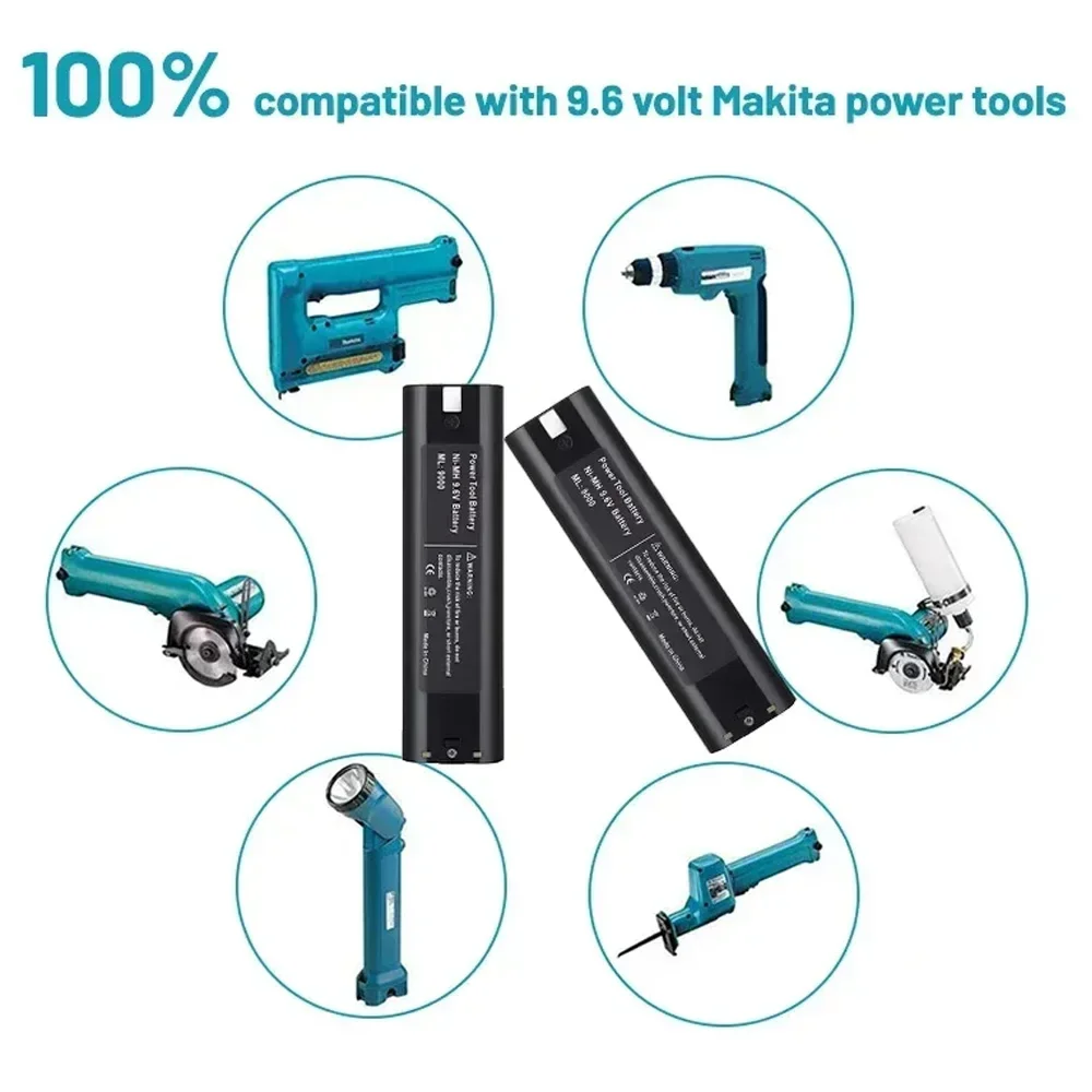 Ni-MH для аккумулятора Makita 9,6 В 5000 мАч, совместимая с Mak 6095D 9000 9001 9002 9033 9034 632007 -4 Электроинструменты