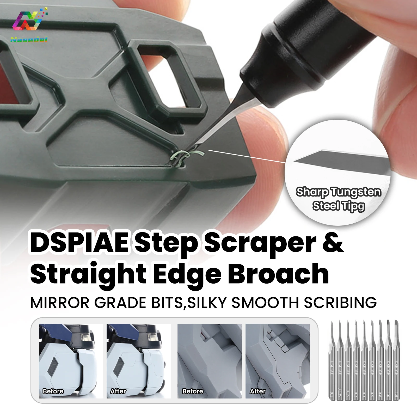 

Инструмент для высокоточной разметки DSPIAE серии ZPB/GS: прямой скребок-резец для детализации моделей Gunpla, инструменты для хобби и DIY