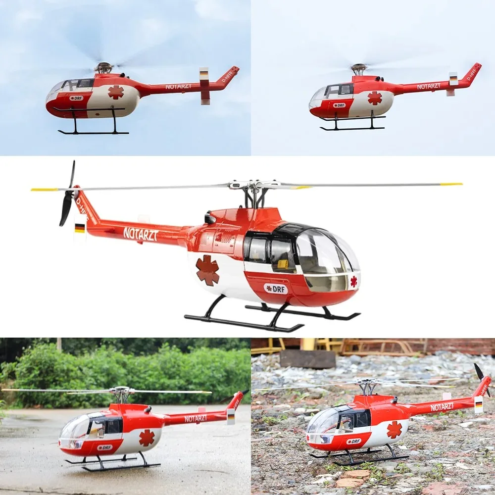 FLY WING BO105 RC hélicoptère 470 classe hélicoptère 4 lames FLY WING BO105 échelle hélicoptère H1 contrôleur de vol retour en un clic